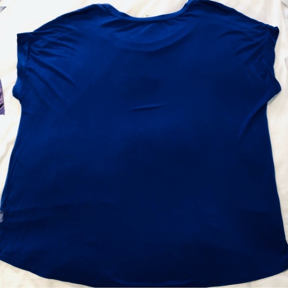 Spense 2X Royal Blue T Shirt with Mesh Detail - Picture 8 of 10